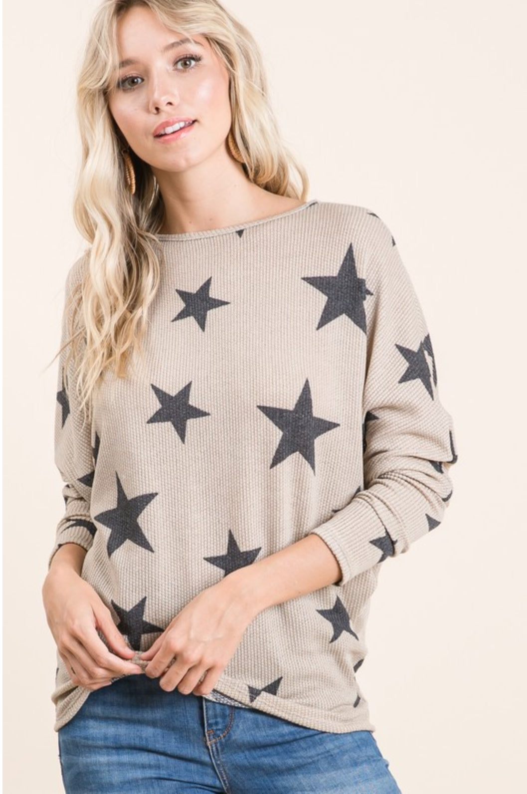 Star knit top