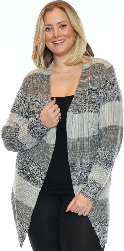 Grey Long Cardigan
