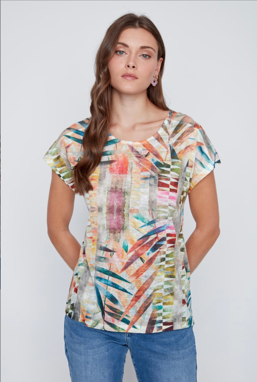 Multi Colour Leaf Top