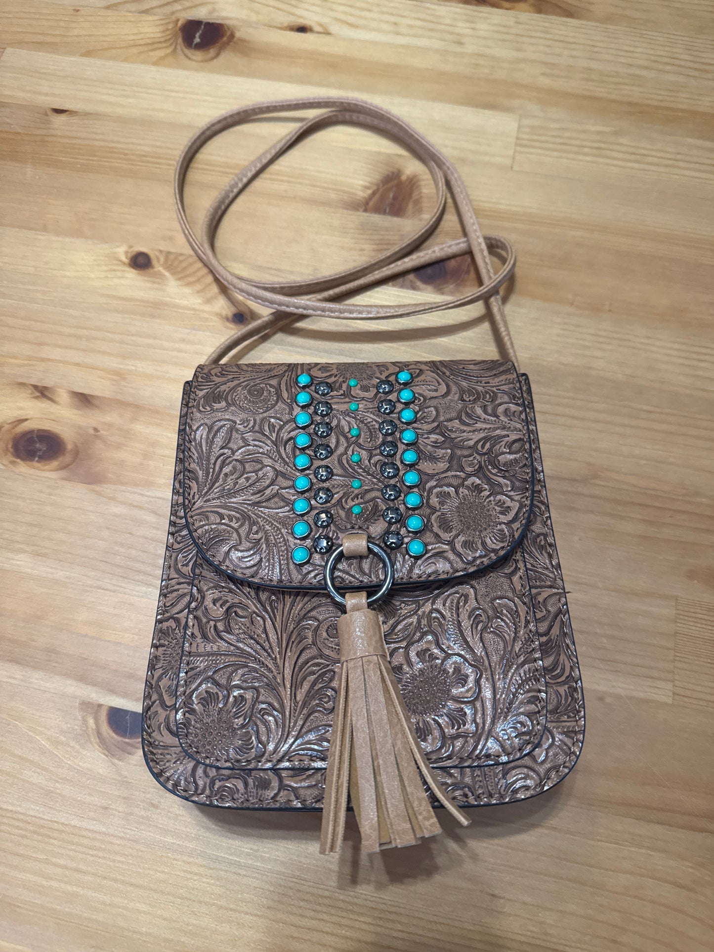 Green Stud Tassel bag