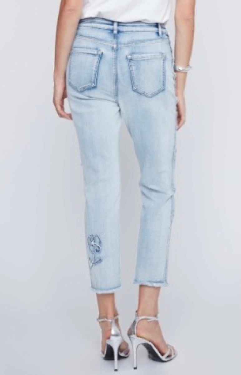 Flower Embroidery Jeans