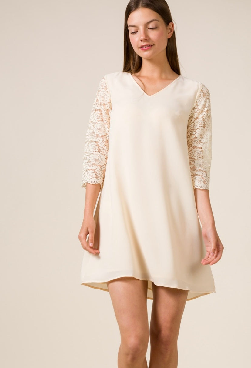 Cream Lace Dress