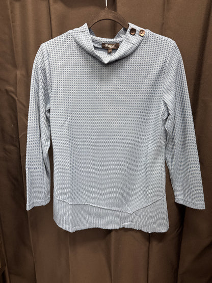 Blue waffle shirt
