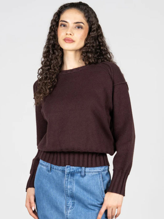 Espresso Knit Rib Sweater