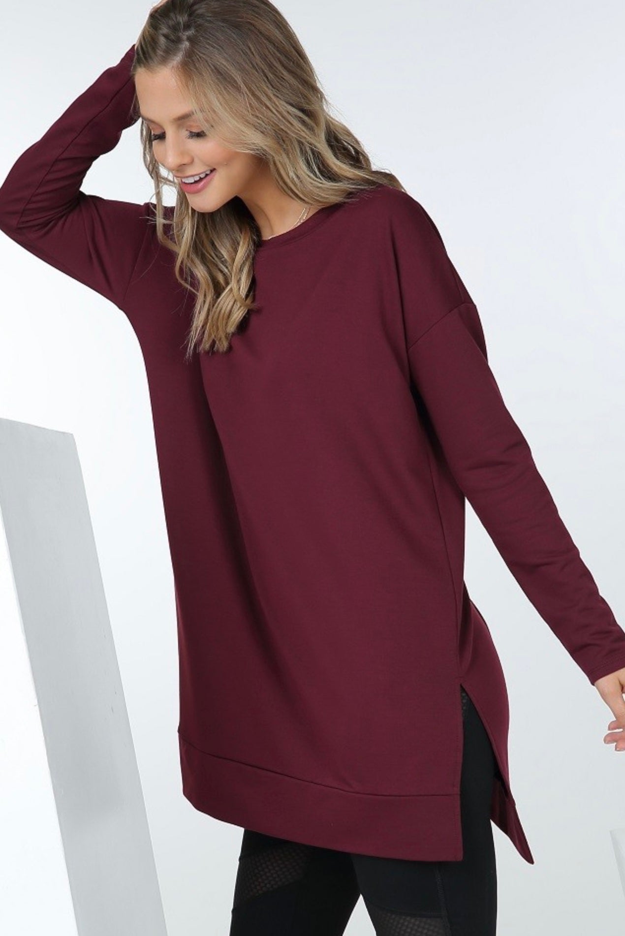 French Terry Tunic Top